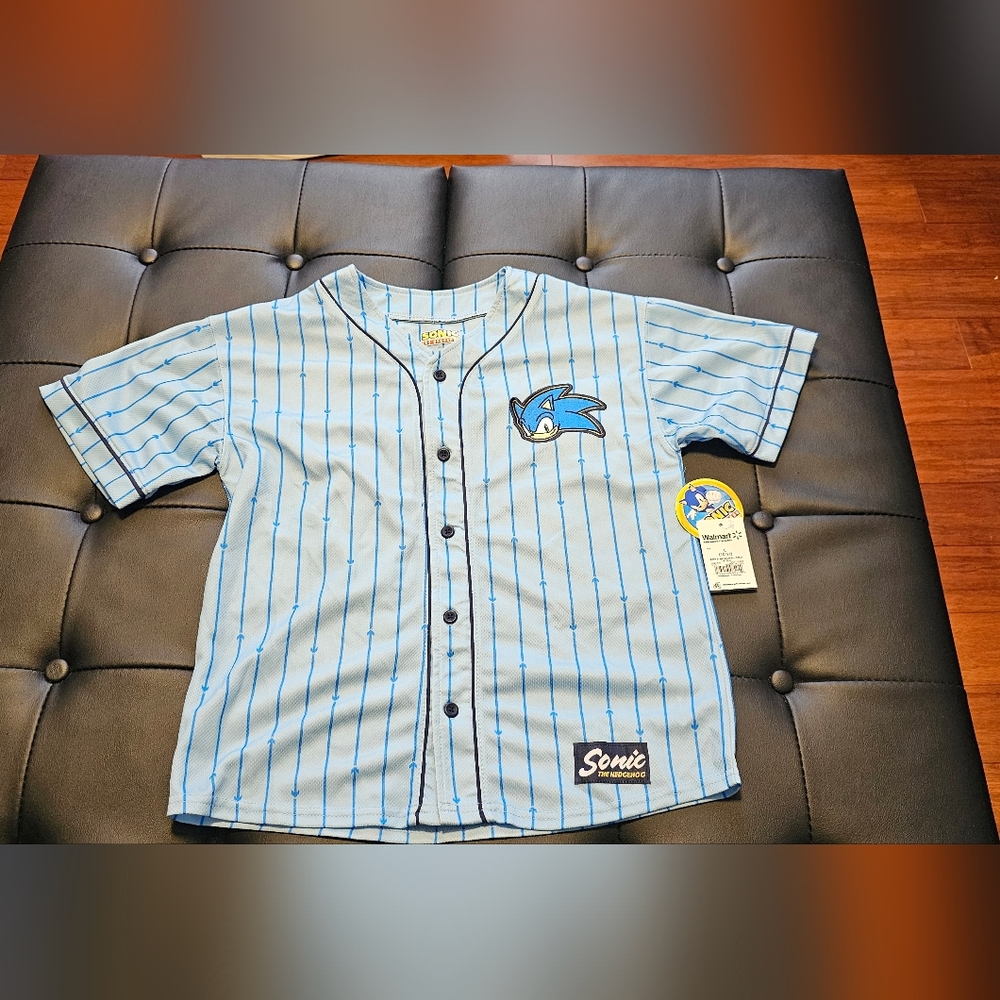 Boys large 10 12 sonic jersey top new